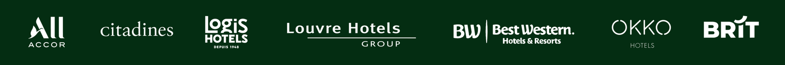 Clients de Oneho : Accor, Citadines, Logis Hotels, Louvre Hotels Group, Best Western, OKKO Hotels et BRIT Hotel